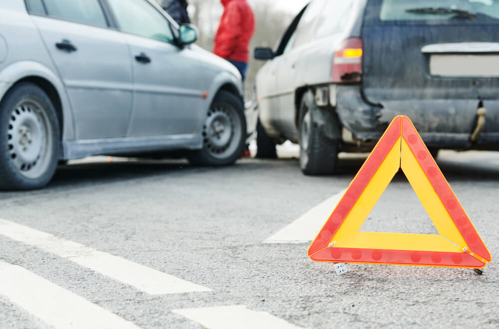 Two cars accident from lane changing.