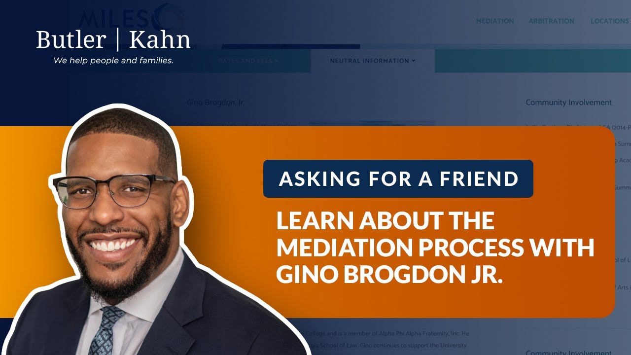 Learn About the Mediation Process with Gino Brogdon Jr.