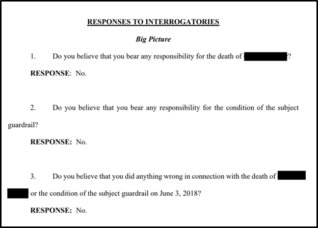 Do you believe you bear responsibility? No.