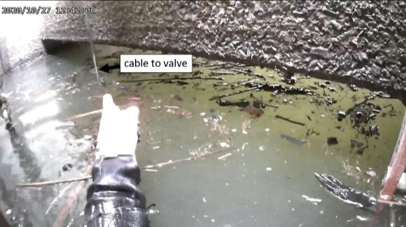 Paxton pointing to the flapper-type valve