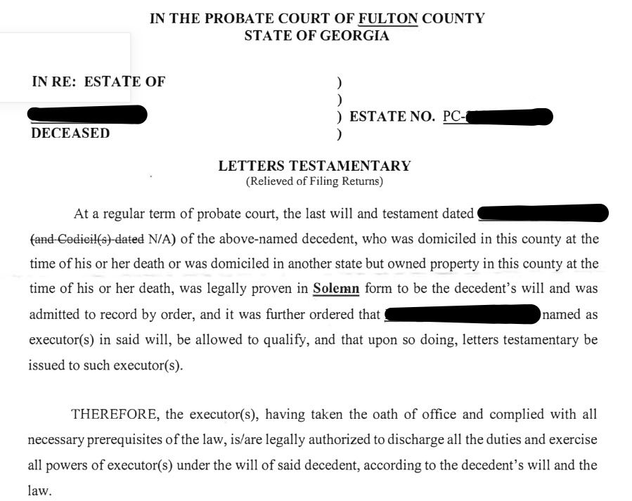 In the Probate Court